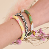 Black Eyed Susan | Himalayan Glass Bead Bracelet